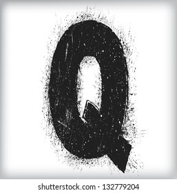 grunge letter