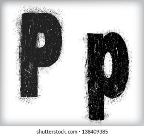 grunge letter