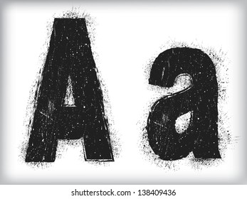 grunge letter