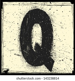 grunge letter