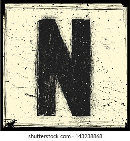grunge letter