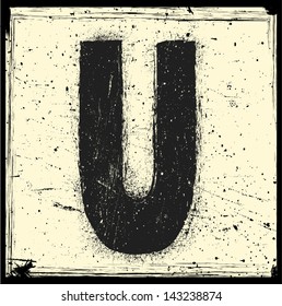 grunge letter