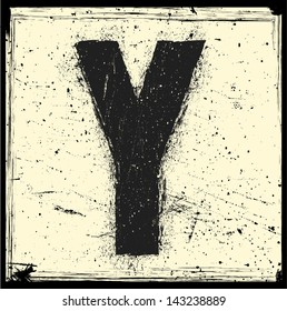 grunge letter