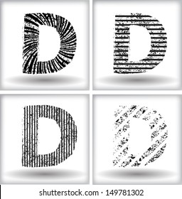grunge letter
