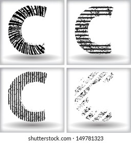 grunge letter