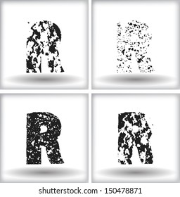 grunge letter