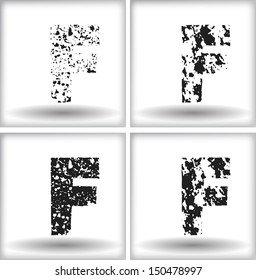 grunge letter