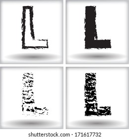 grunge letter