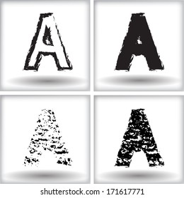 grunge letter
