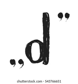 grunge letter d logo,  vector icon