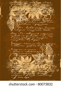 grunge letter of flowers
