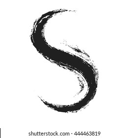 grunge letter S, vector design element