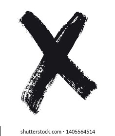 Grunge letter x. Grunge x mark.