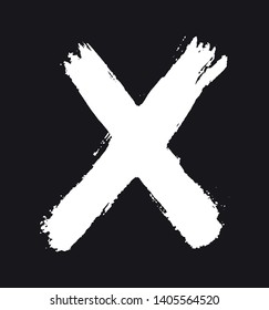 Grunge letter x. Grunge x mark.