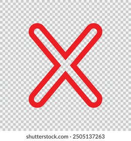 Grunge letter X. Red, black cross sign. Symbol of error, check, wrong and stop, failed. Vector illustration - Powered by Shutterstock - Get 15% off with code: PIKWIZARD15