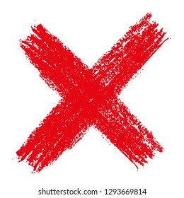 Grunge letter X.Dirty X mark.