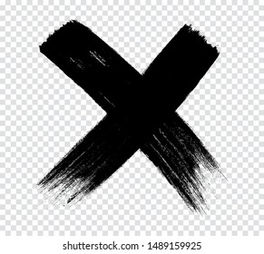 Grunge letter X.Vector cross sign.