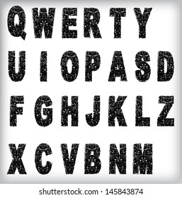grunge letters