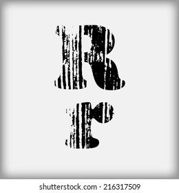 Grunge letters
