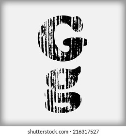 Grunge letters