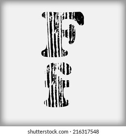 Grunge letters
