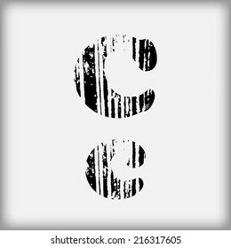 Grunge letters