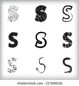 grunge letters 