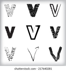 grunge letters 