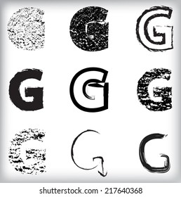 grunge letters 