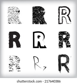 grunge letters 