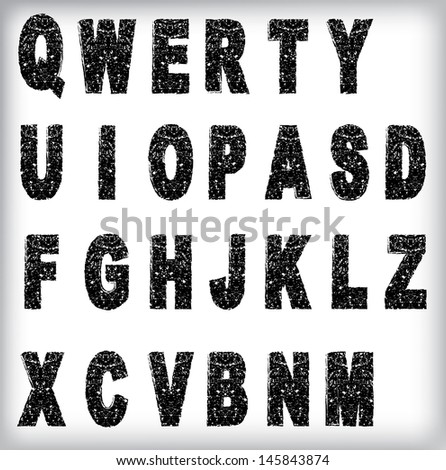grunge letters
