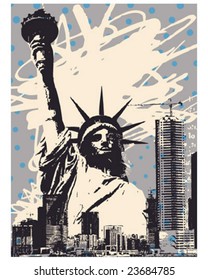 Grunge Liberty Poster