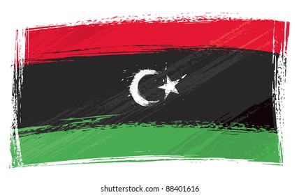 Grunge Libya flag