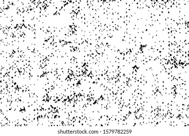 Grunge light texture coarse wool fabric. Monochrome background of small noise with spots, dots and graininess. Overlay template. Vector illustration