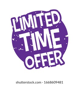 Etiqueta de oferta de tiempo limitado Grunge