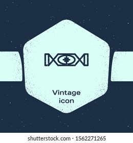 Grunge line Candy icon isolated on blue background. Merry Christmas and Happy New Year. Monochrome vintage drawing. Vector Illustration