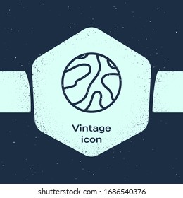 Grunge line Falling stars icon isolated on blue background. Meteoroid, meteorite, comet, asteroid, star icon. Monochrome vintage drawing. Vector Illustration