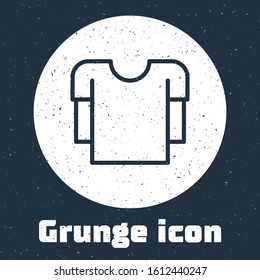 Grunge line Long sleeve shirt icon isolated on grey background. Monochrome vintage drawing. Vector Illustration
