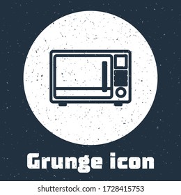 Línea gruesa Icono de horno microondas aislado en fondo gris. Icono de electrodomésticos. Dibujo vintage monocromo. Ilustración vectorial