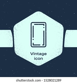 Grunge line Playing card back icon isolated on blue background. Casino gambling. Monochrome vintage drawing. Vector Illustration