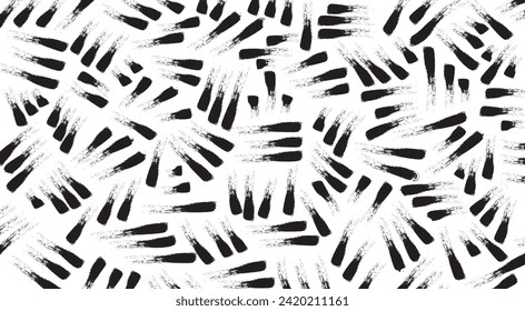 Grunge la línea sin problemas. Vector blanco y negro.