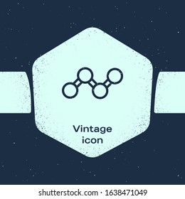 Grunge line Share icon isolated on blue background. Sharing, communication pictogram, social media, connection, network, distribute. Monochrome vintage drawing. Vector Illustration