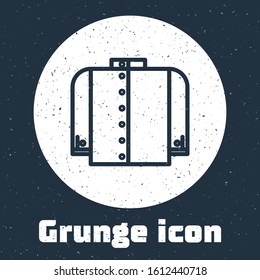 Grunge line T-shirt icon isolated on grey background. Monochrome vintage drawing. Vector Illustration