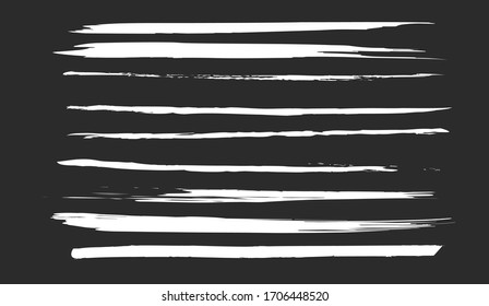 Grunge line vector set. Black line illustration set.