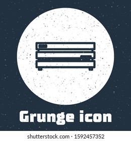 Grunge line Video game console icon isolated on grey background. Monochrome vintage drawing. Vector Illustration