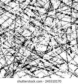 Grunge lined background in black and white. Vector illustration for presentation, booklet, flyer, card, website etc..