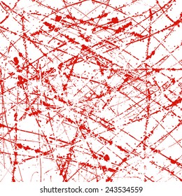 Grunge lined background in red and white. Vector illustration for presentation, booklet, flyer, card, website etc..