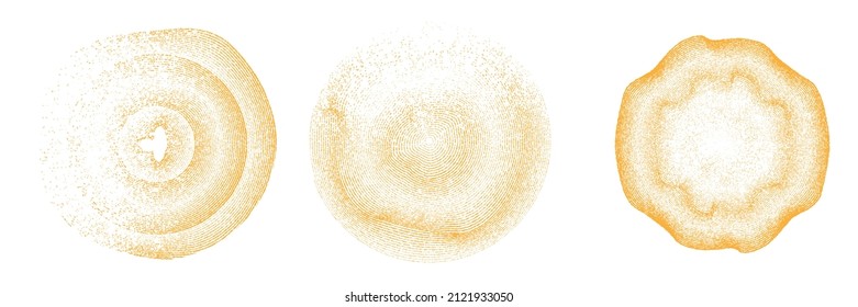 Grunge lines in Circle Form . Spiral Vector Illustration .Textured round Logo . Design element . Abstract Geometric circular shapes .Rotating grunge radial line. Concentric circles