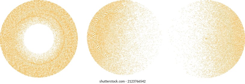 Grunge lines in Circle Form . Spiral Vector Illustration .Textured round Logo . Design element . Abstract Geometric circular shapes .Rotating grunge radial line. Concentric circles