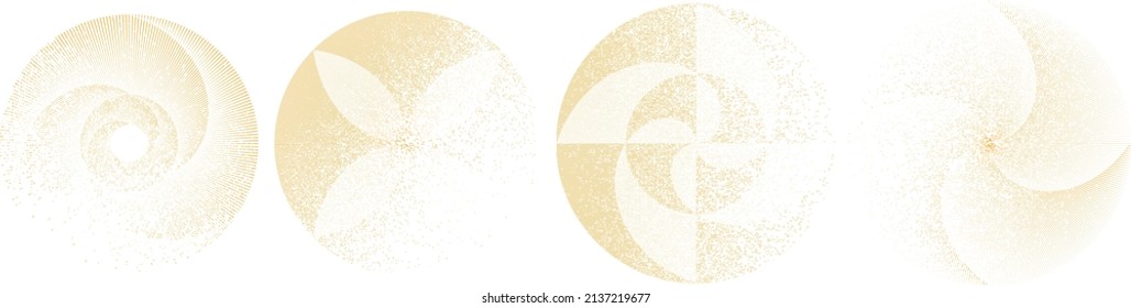 Grunge lines in Circle Form . Spiral Vector Illustration .Textured round Logo . Design element . Abstract Geometric circular shapes .Rotating grunge radial line. Concentric circles